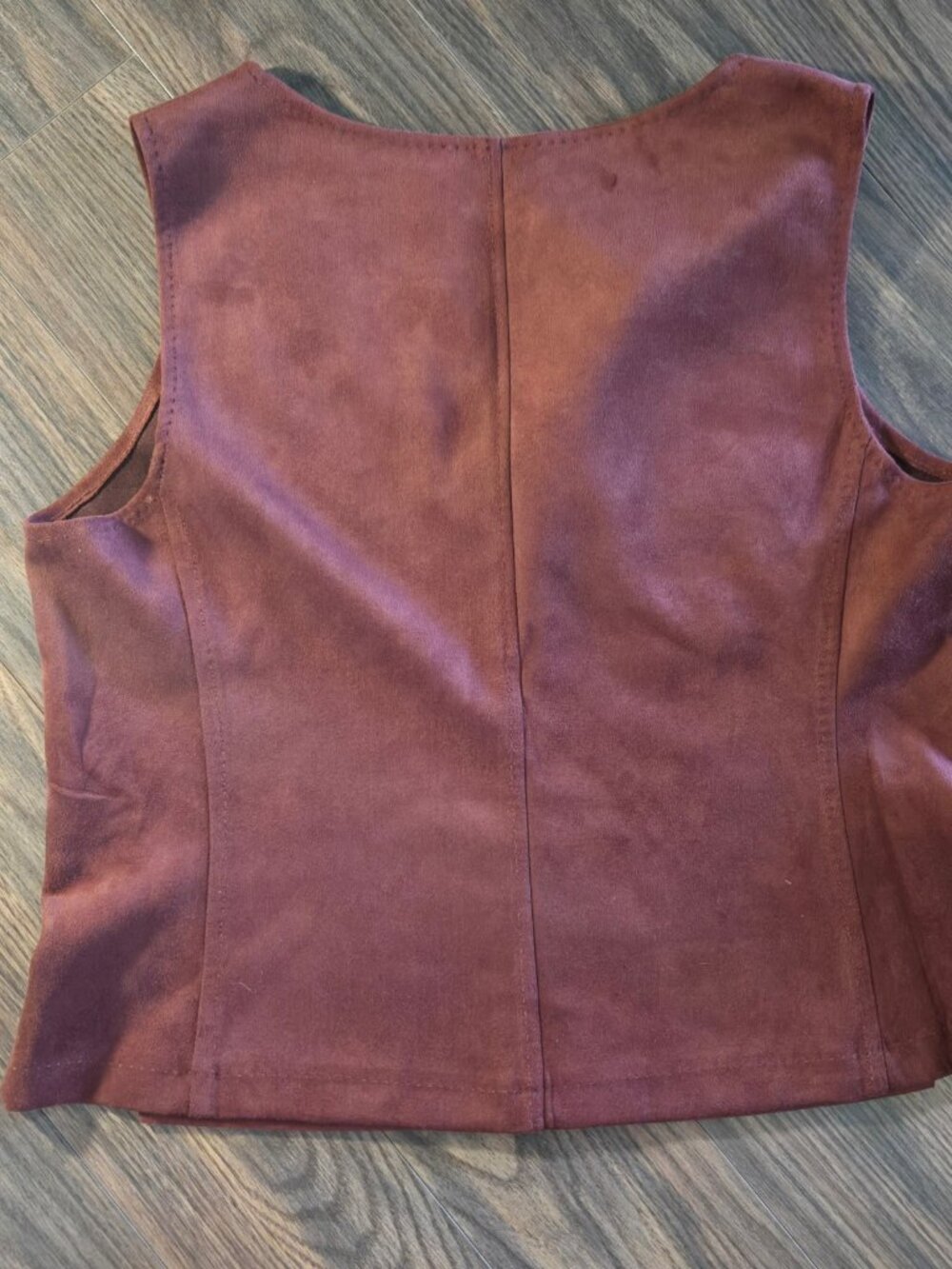 MAX STUDIO, London Cocoa Brown Ultrasuede Vest NWOT/SIZE L
